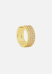 Flat Diamond Earring Gold