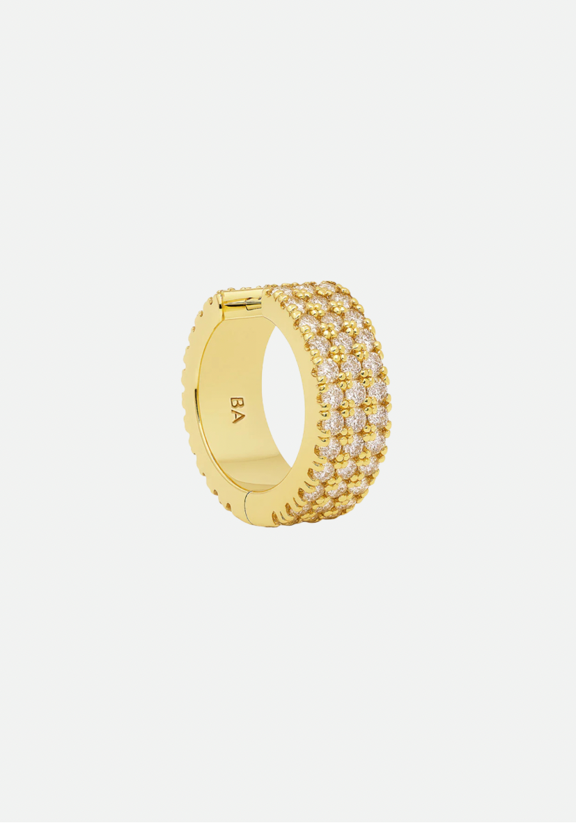 Flat Diamond Earring Gold