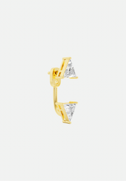 Triangle Jacket Earstud Gold