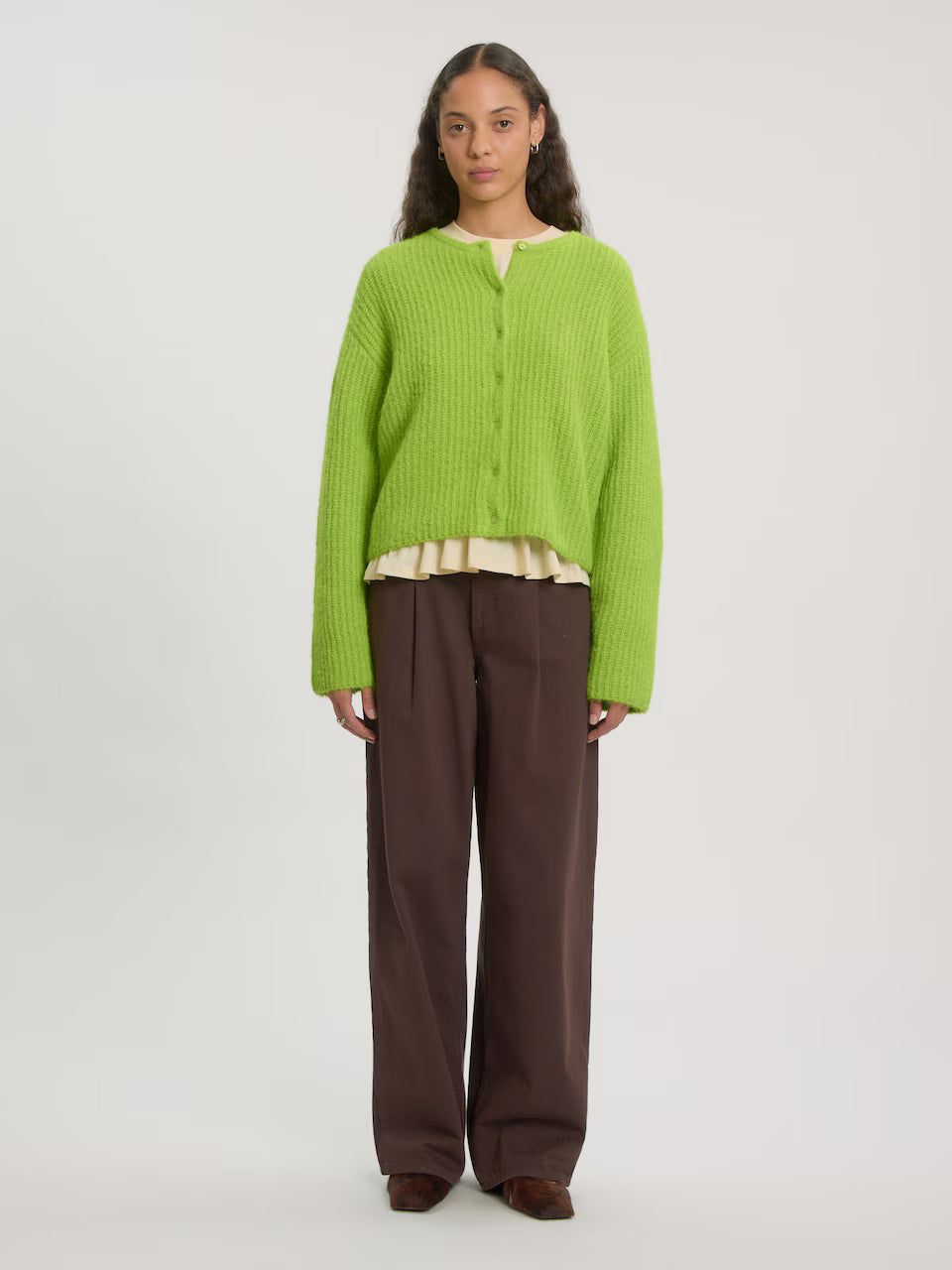 Iliana cardigan macaw green