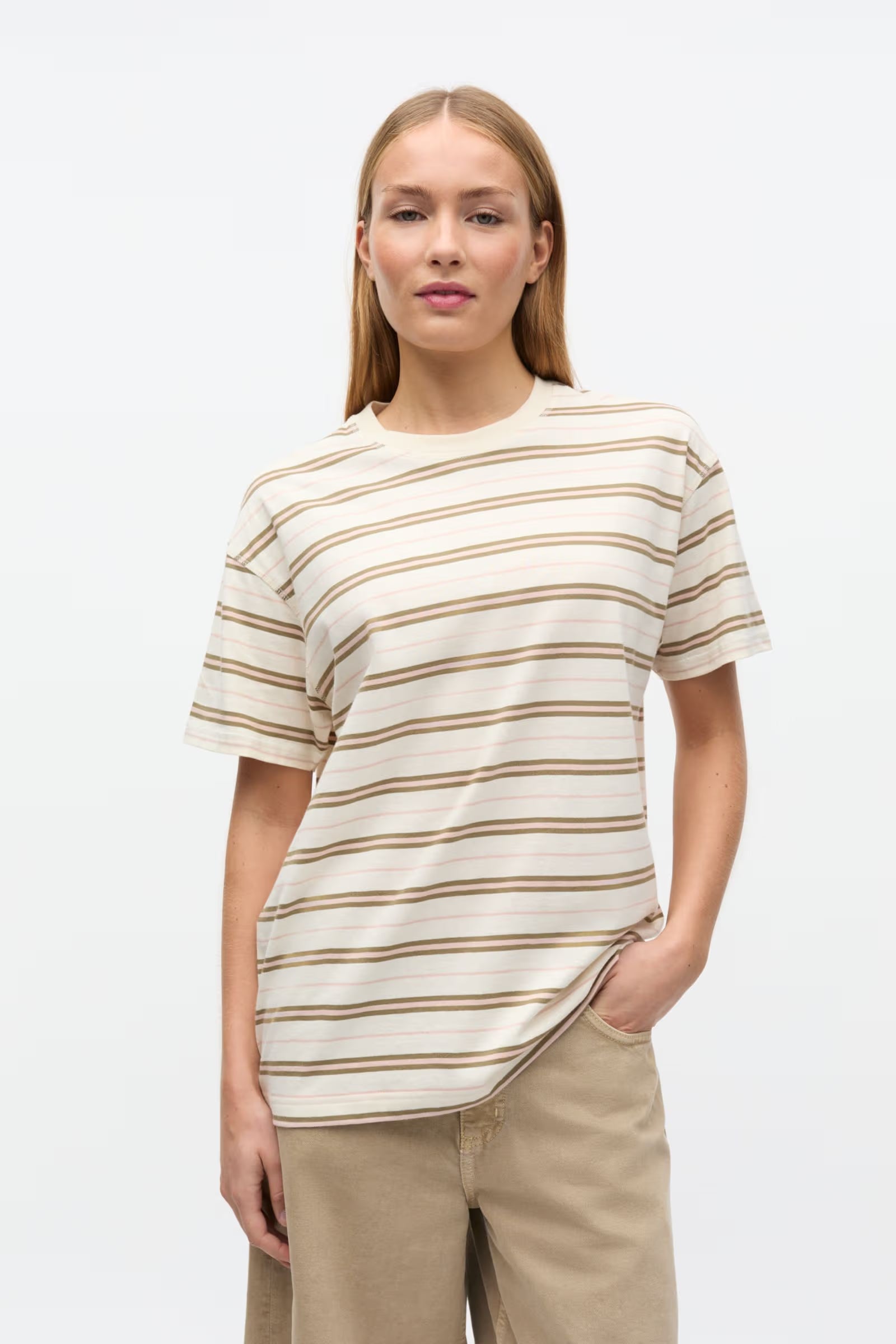 Enkulla LS Stripe Rose Cream