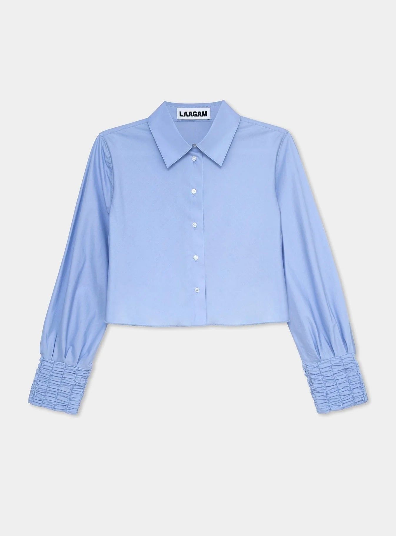 Roxane blue ruched blouse