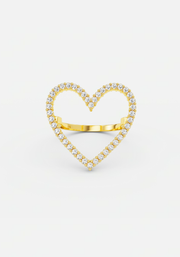 Heart diamond ring gold