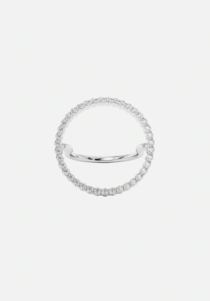 Jill Diamond Ring Silver