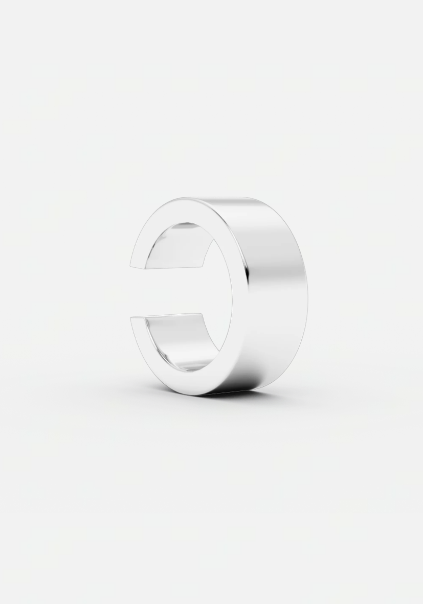 Flat earcuff silver