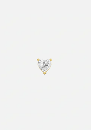 Heart diamond earstud