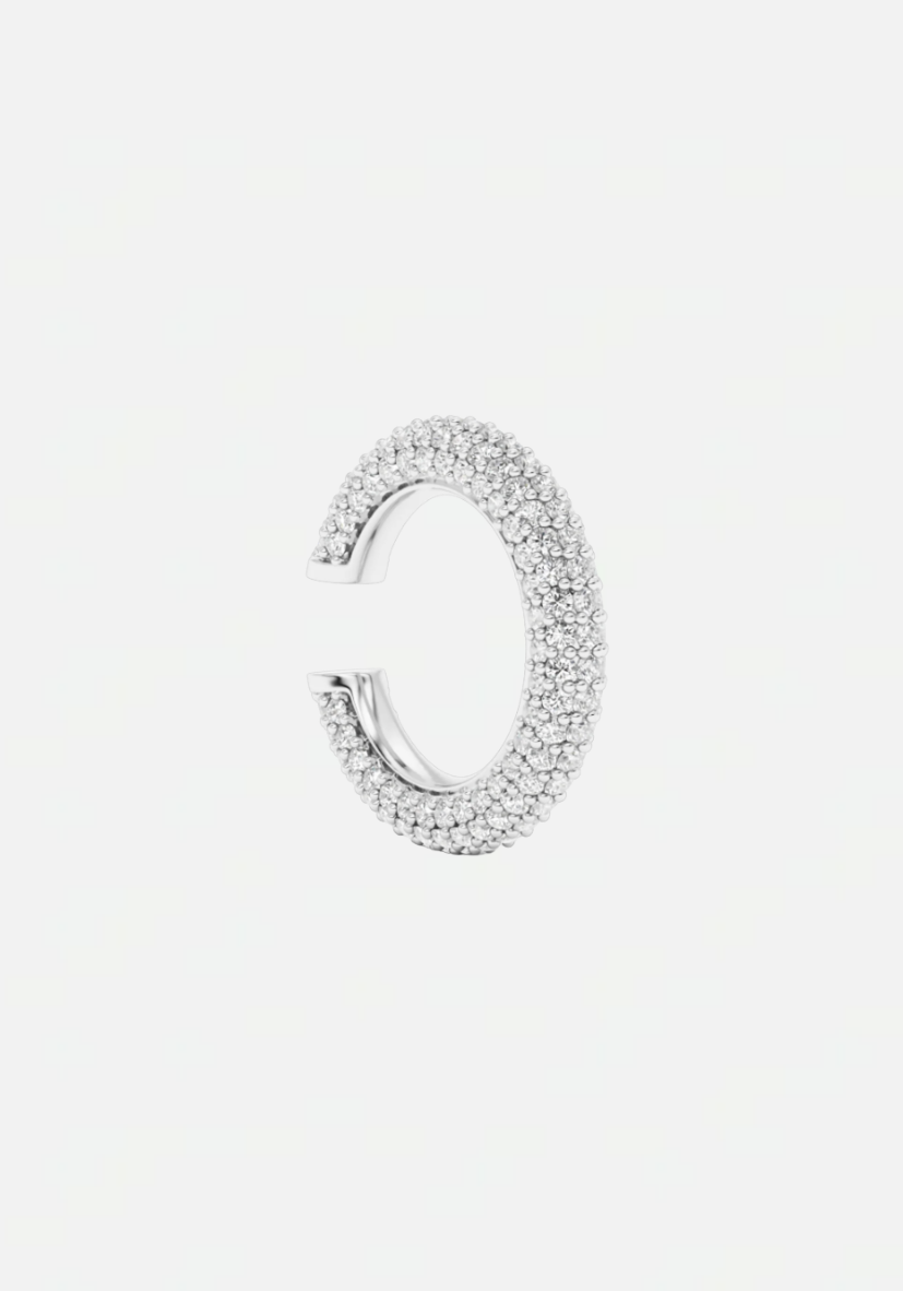 Kos Diamond Earcuff Silver