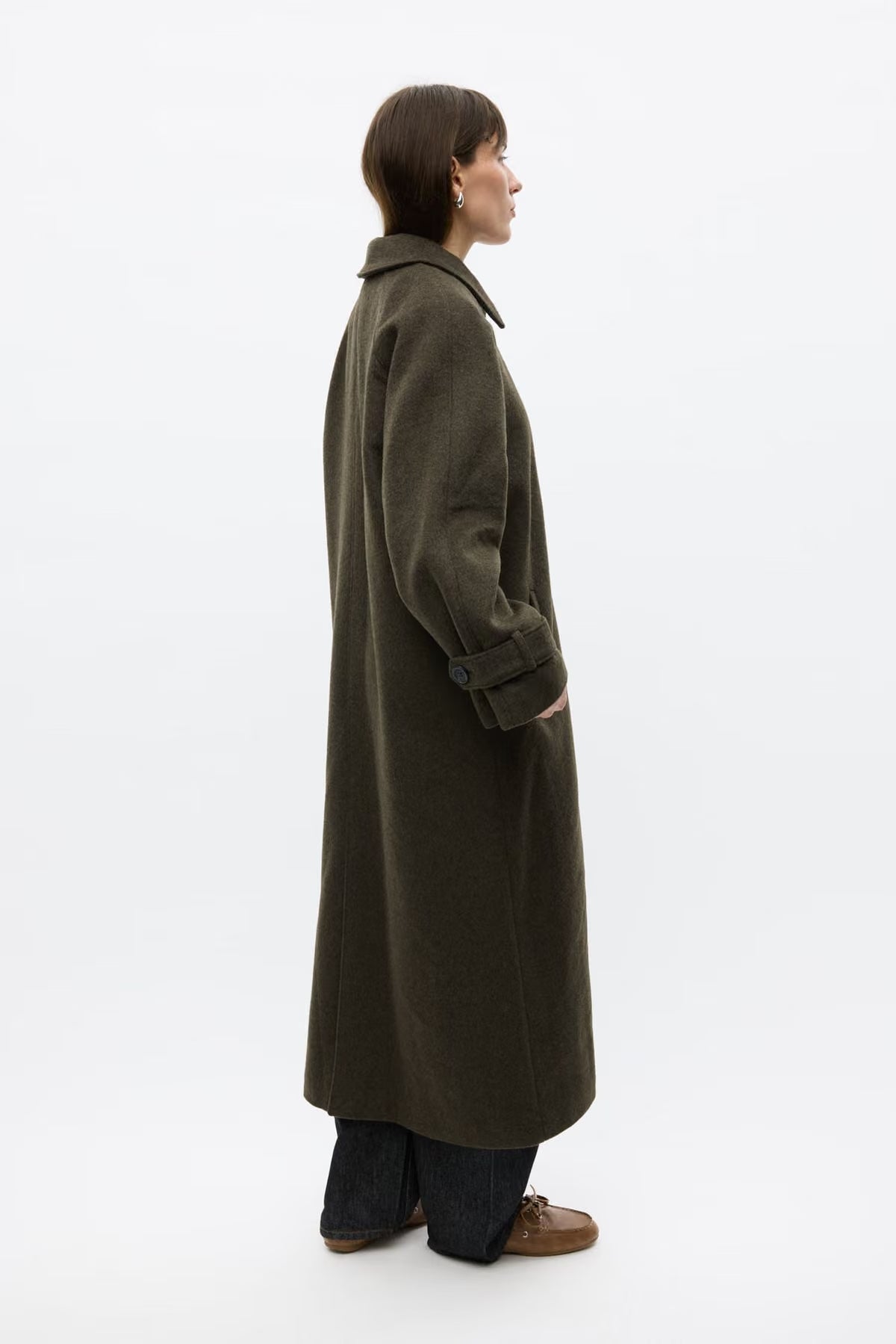 Enseneca wool jacket dark olive
