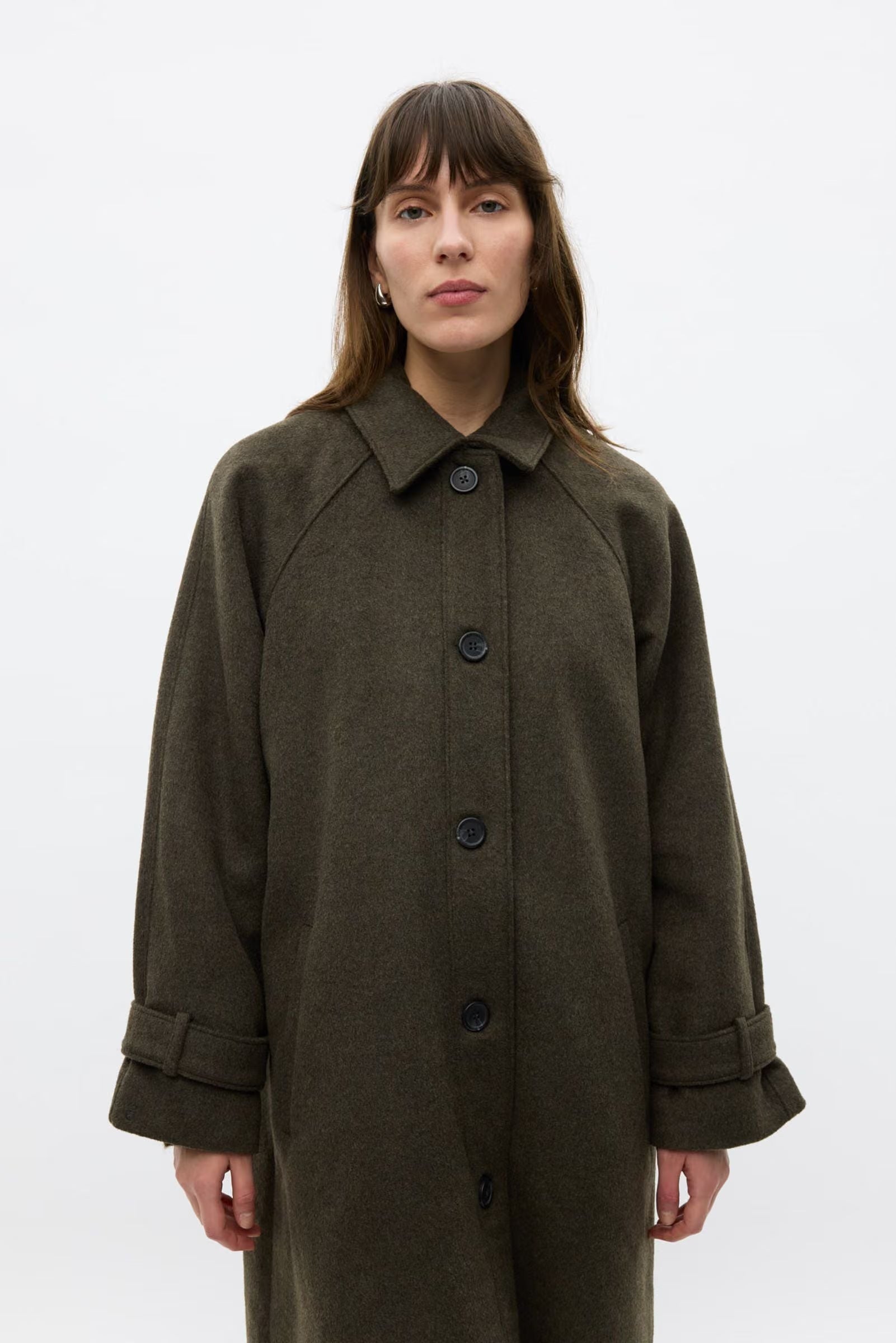 Enseneca wool jacket dark olive