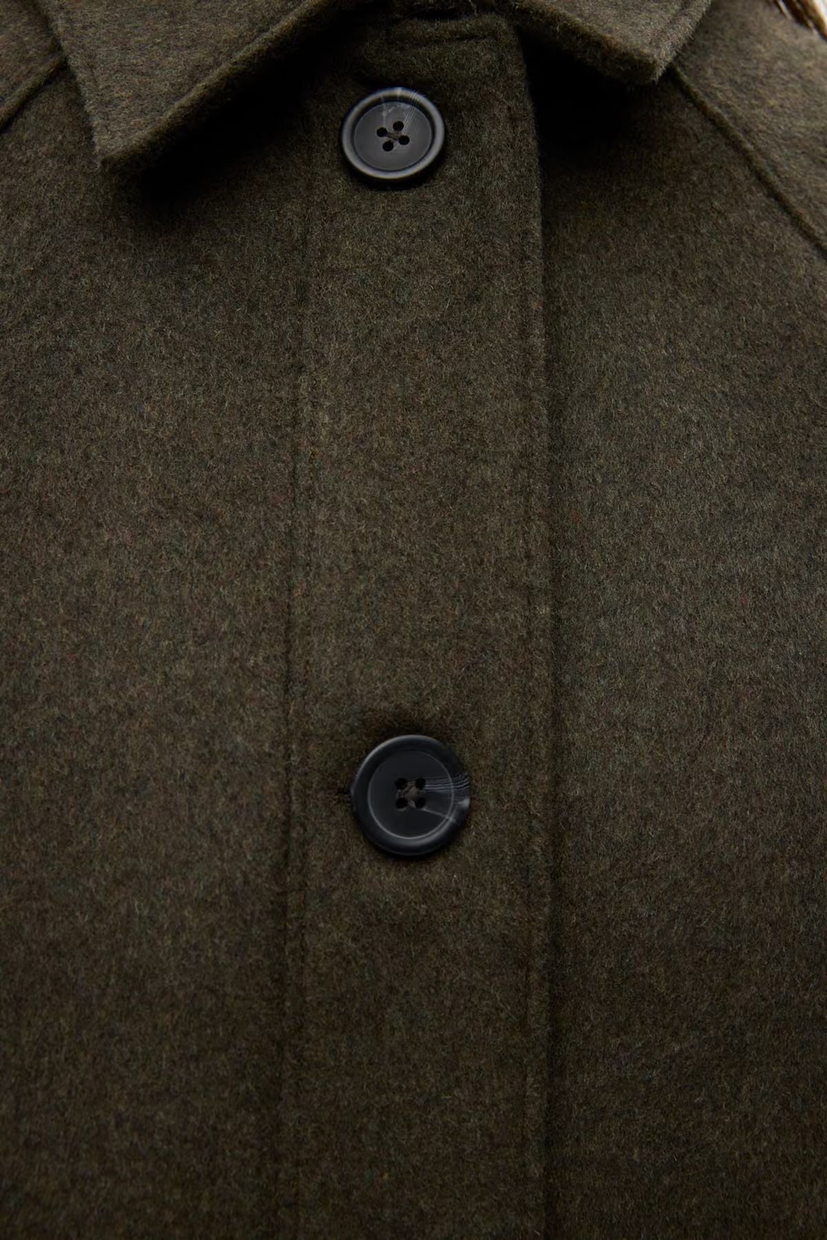 Enseneca wool jacket dark olive