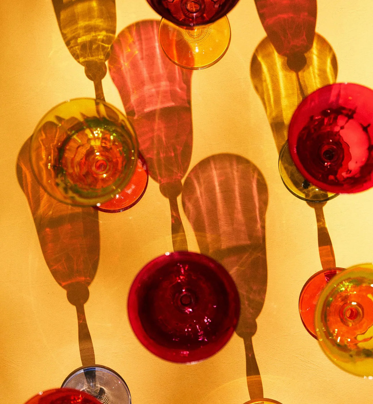 Multicoloured Optic Wine Glass Set of 4