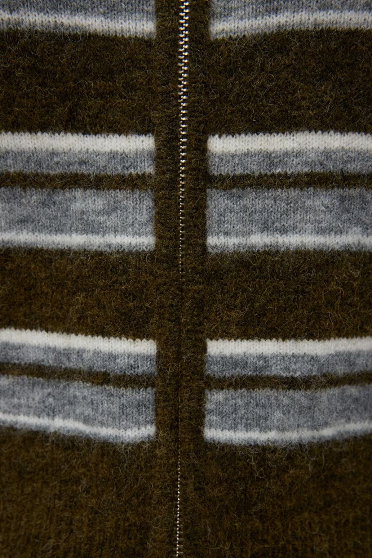 Enbessie ls cardigan olive stripe