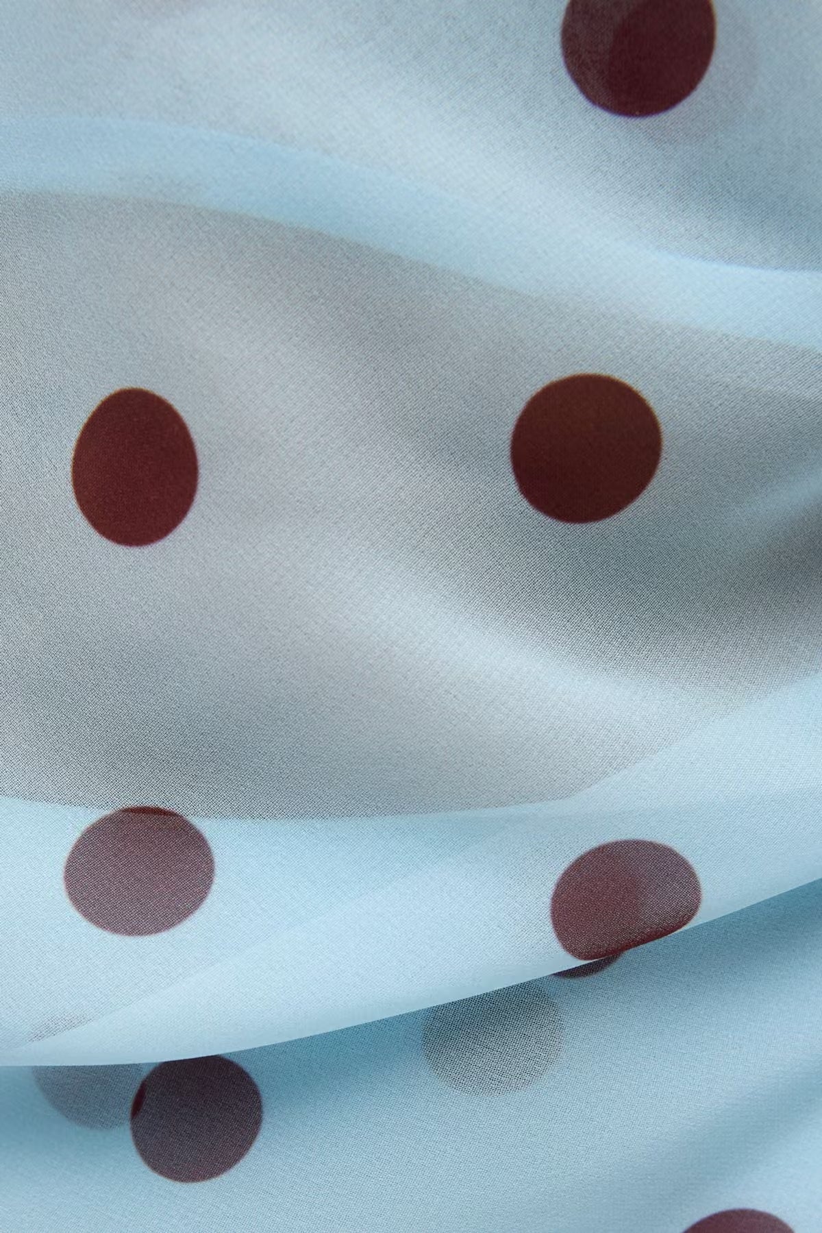 Enyarsi top blue maroon polka dot