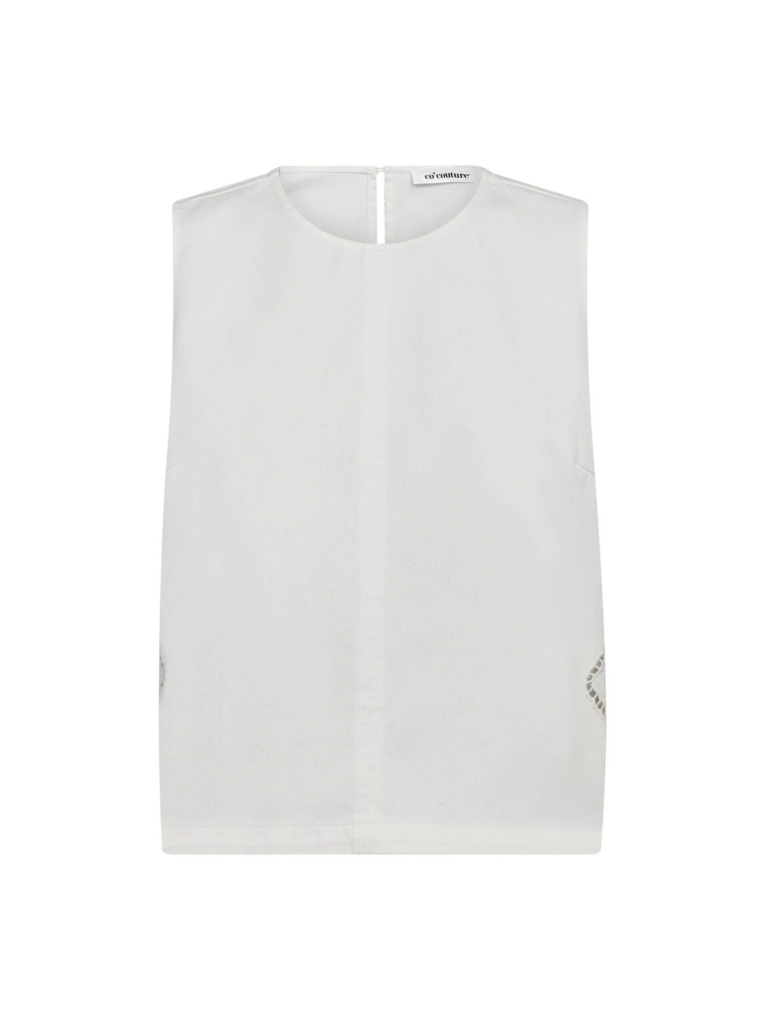 Colette cc embroidery top white