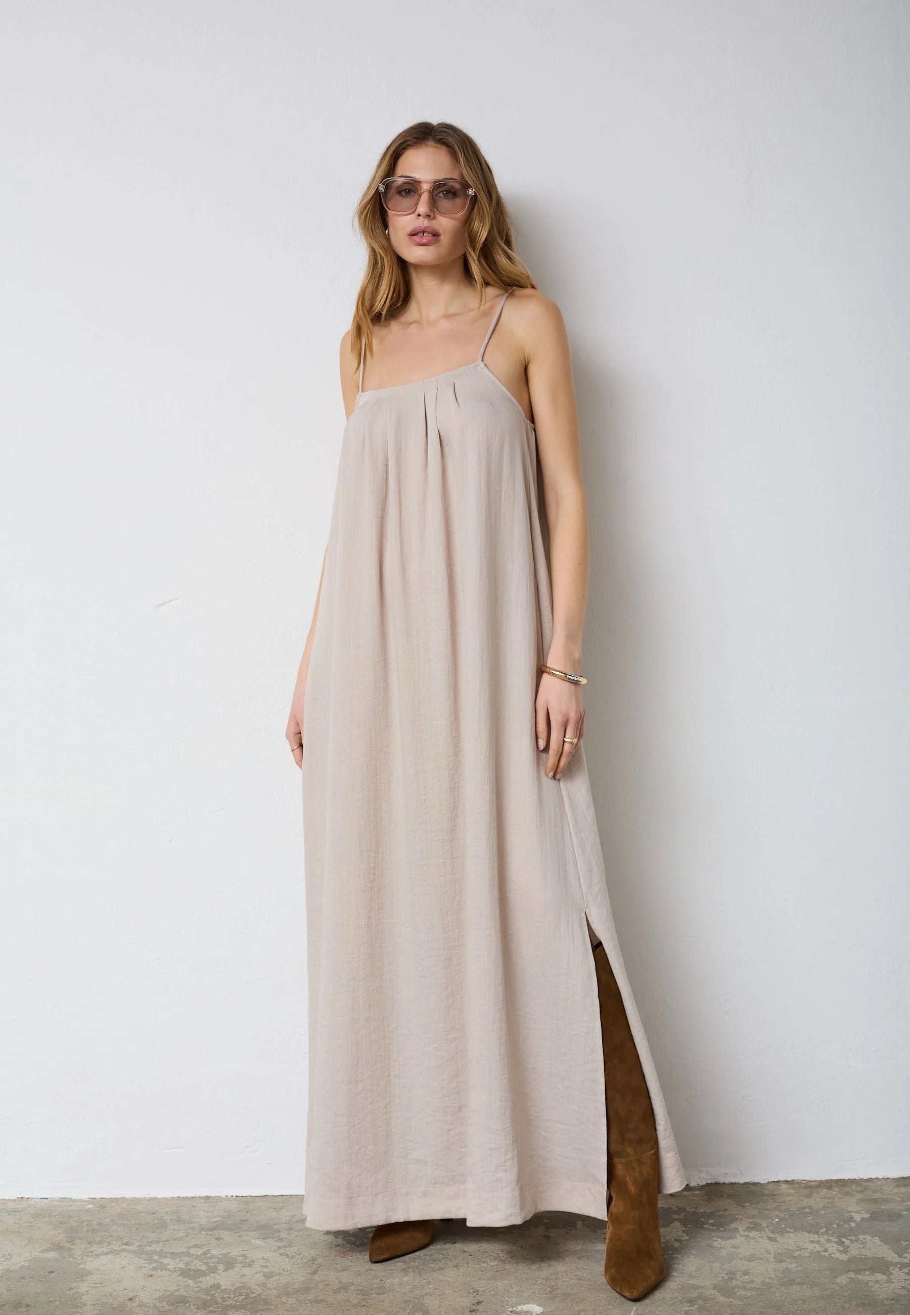 Eva cc strap dress walnut