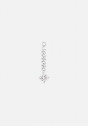 Diamond On A Chain Charm Silver