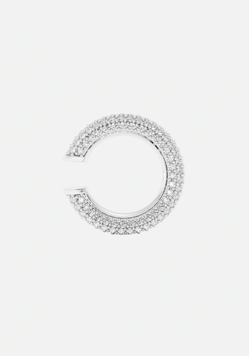 Kos Diamond Earcuff Silver