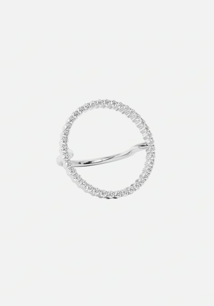 Jill Diamond Ring Silver