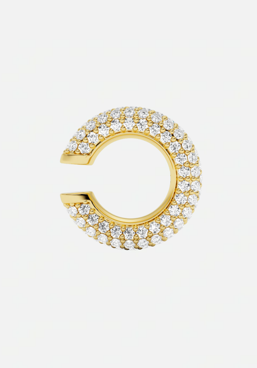 Chunky kos diamond earcuff gold