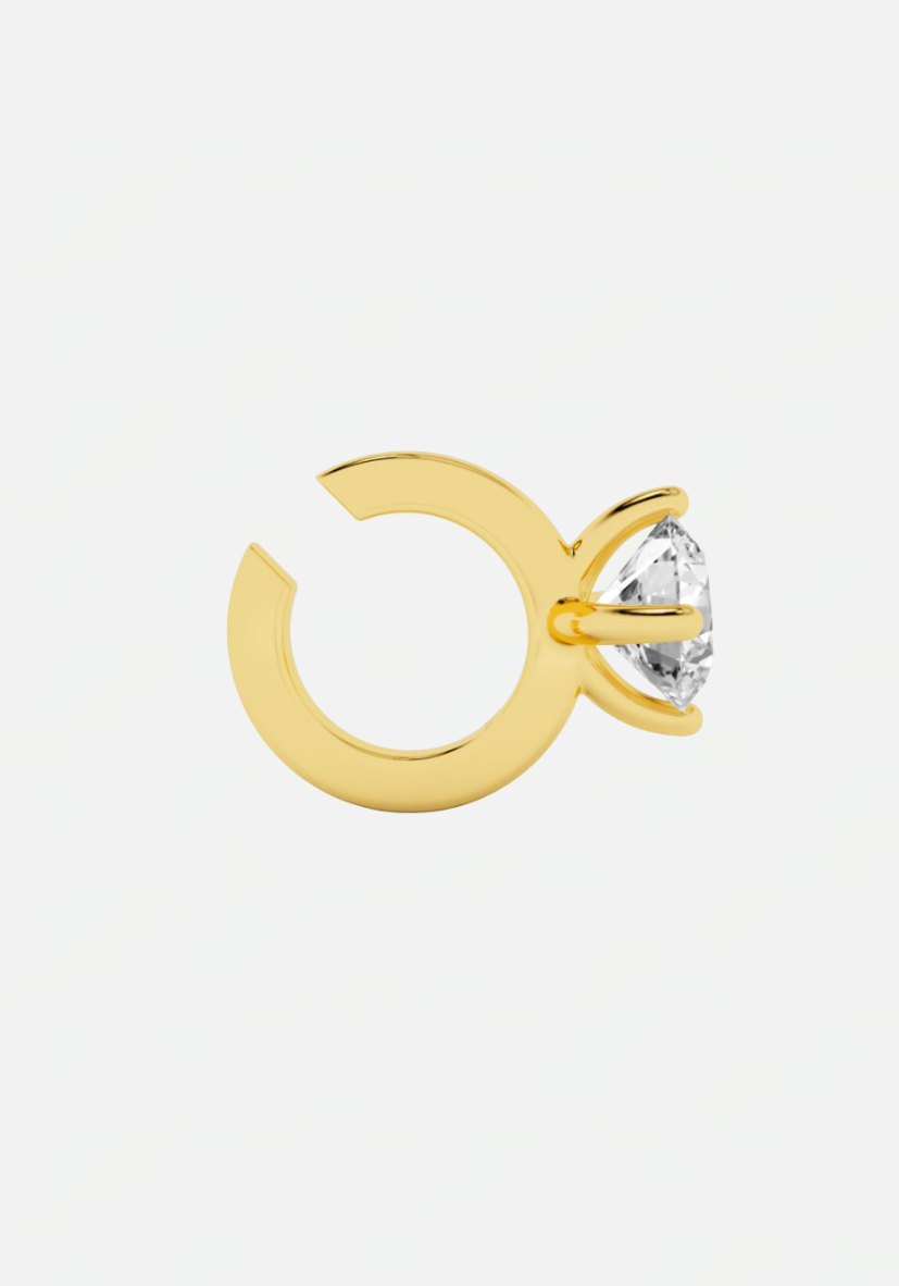 Solitaire earcuff gold