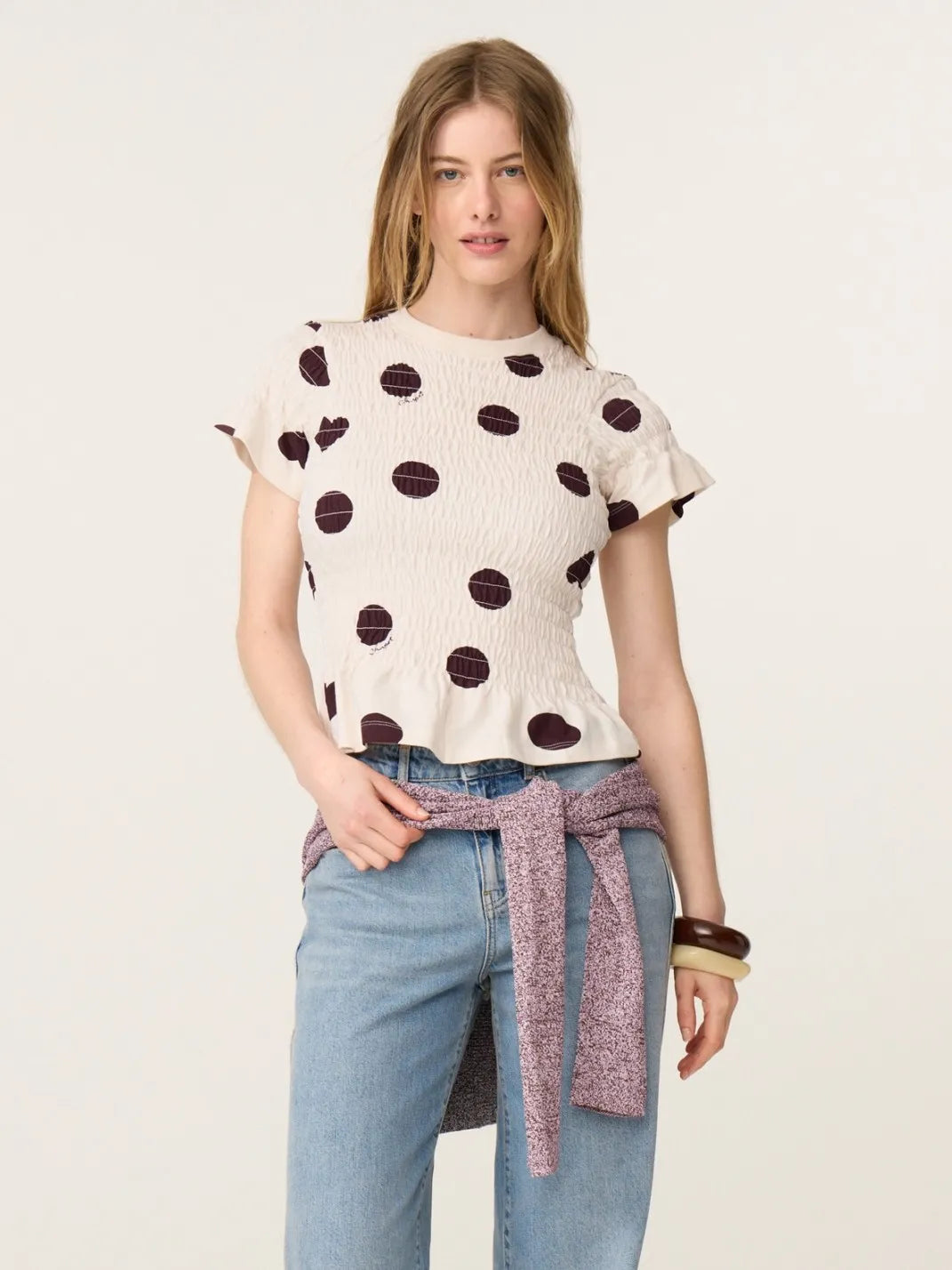 Carmen polka dot t-shirt