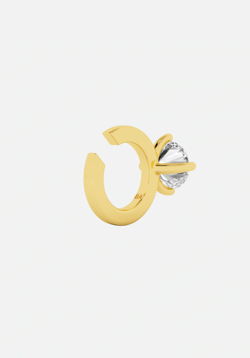 Solitaire earcuff gold