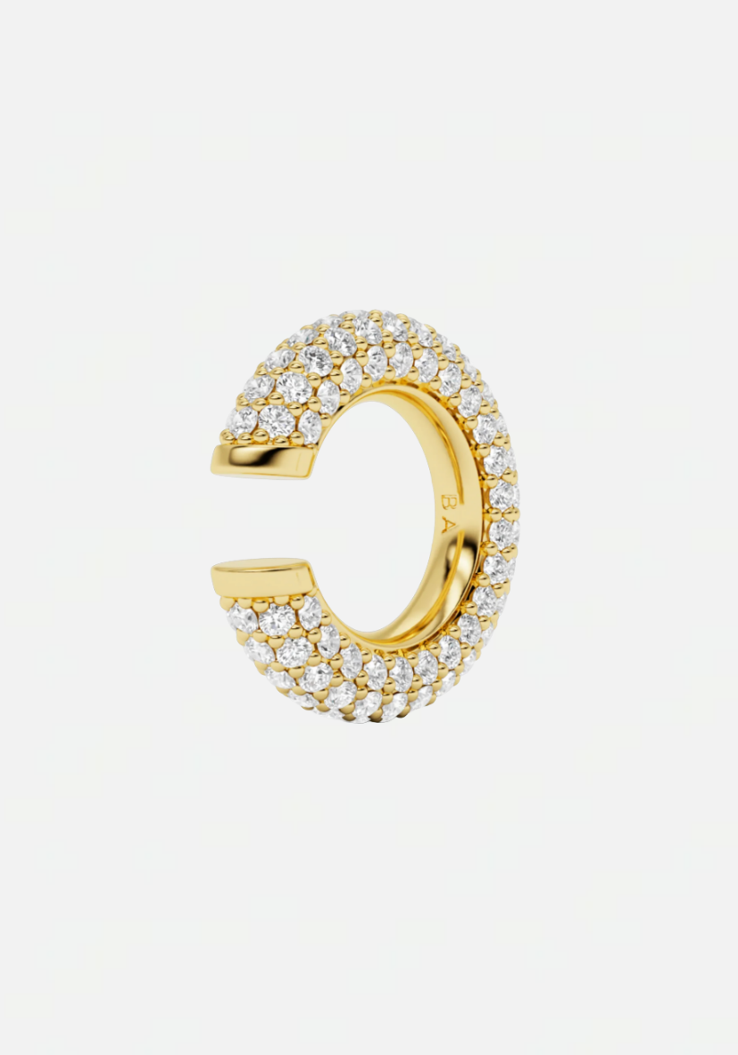 Chunky kos diamond earcuff gold