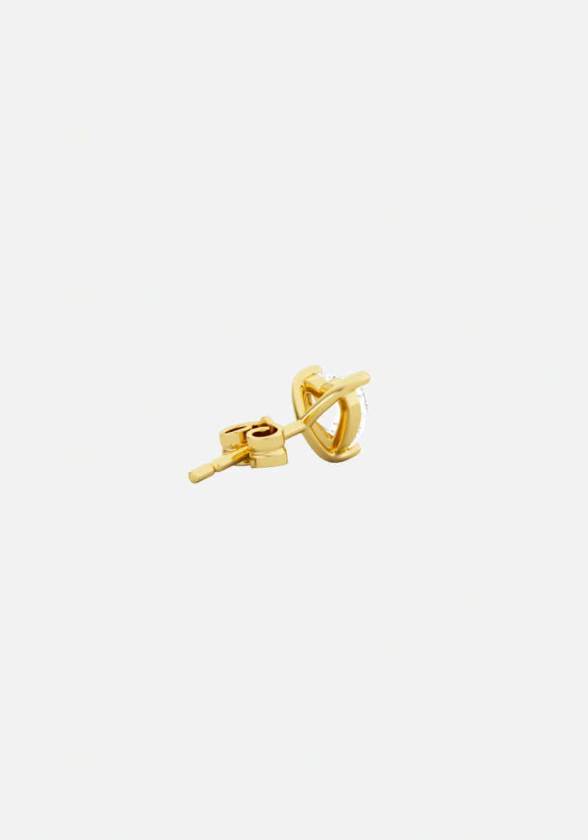 Heart diamond earstud