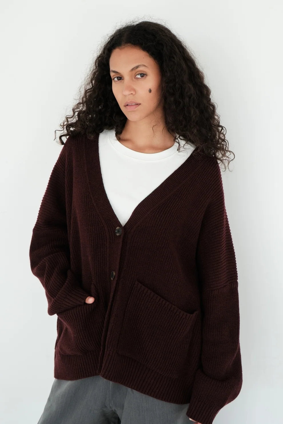 Tom cardigan prune