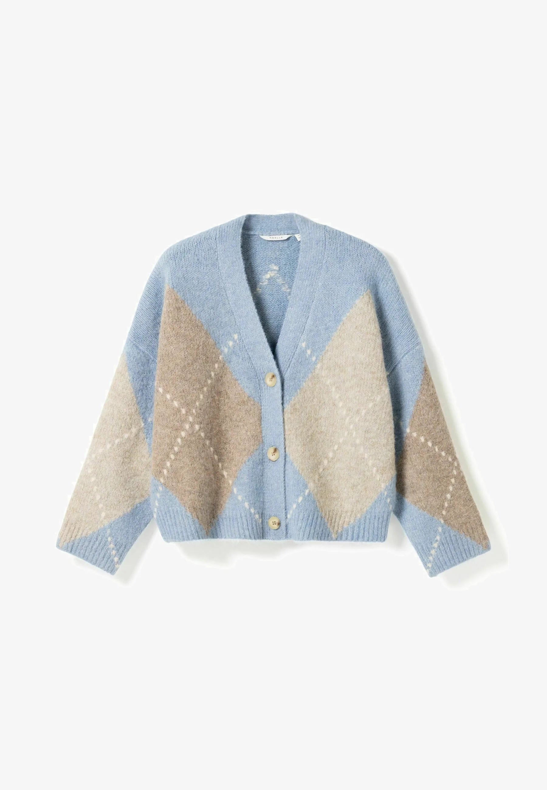 N-laiana knit cardigan sky blue mix