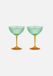 Jazzy Arancia Optic Champagne Glass Set of 2