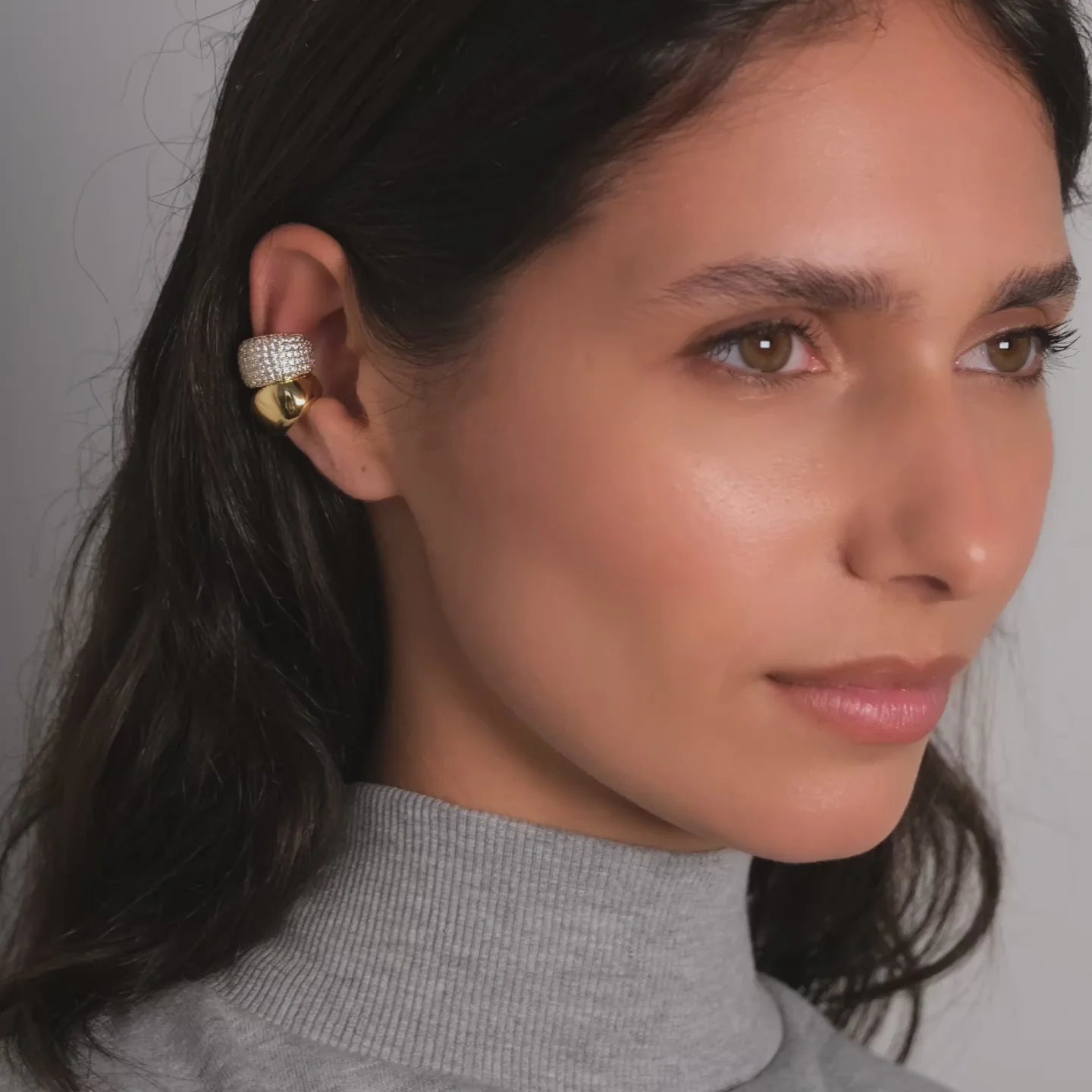 Ara Diamond Earcuff Silver