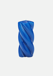 Long Twisted Candle Navy
