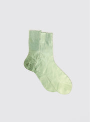 One ribbed laminted sock verdino