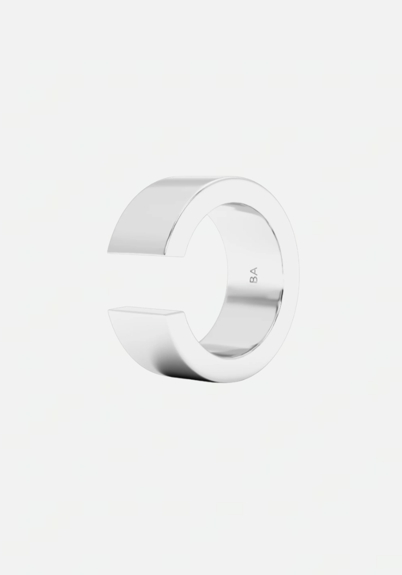 Flat earcuff silver