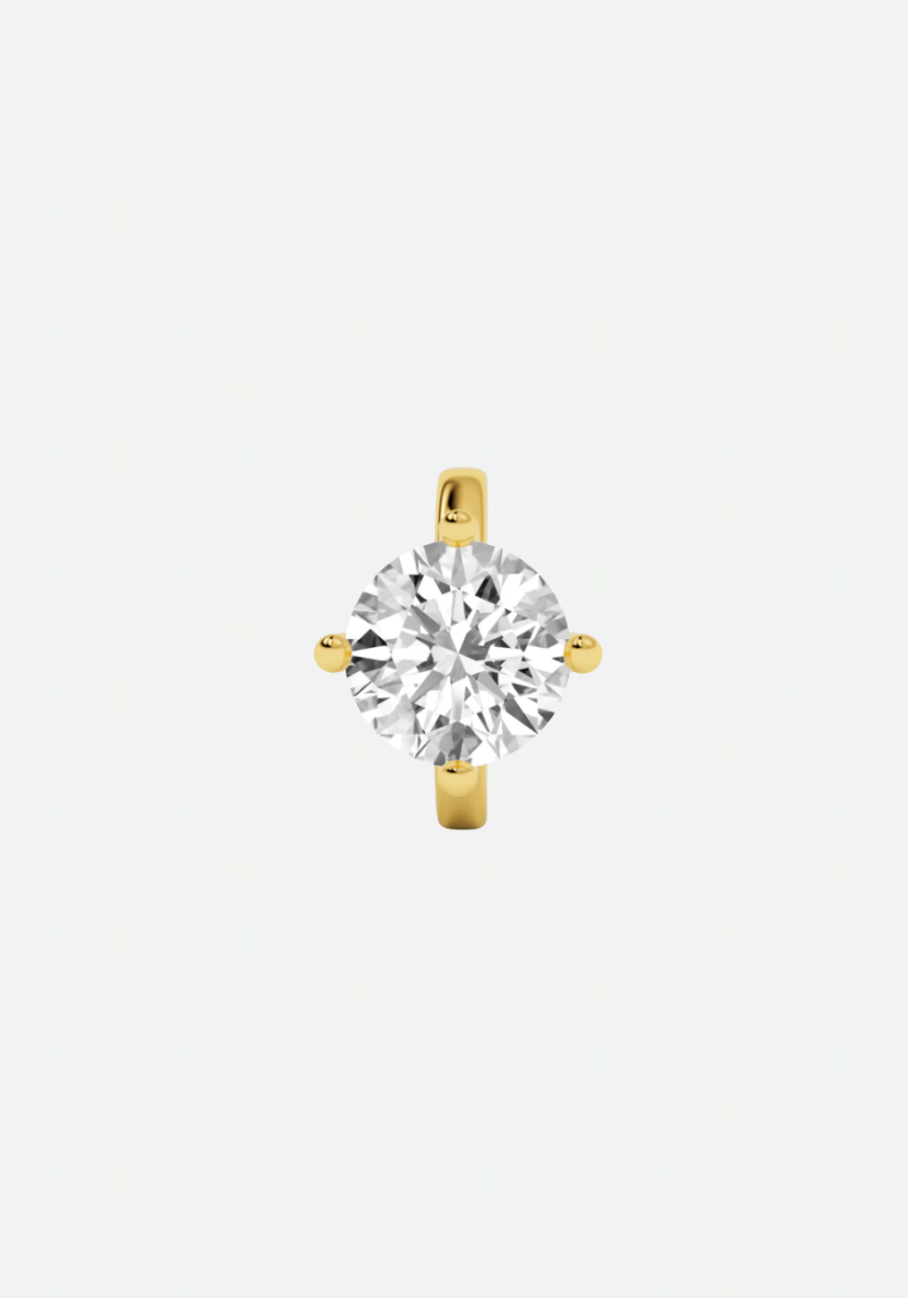 Solitaire earcuff gold