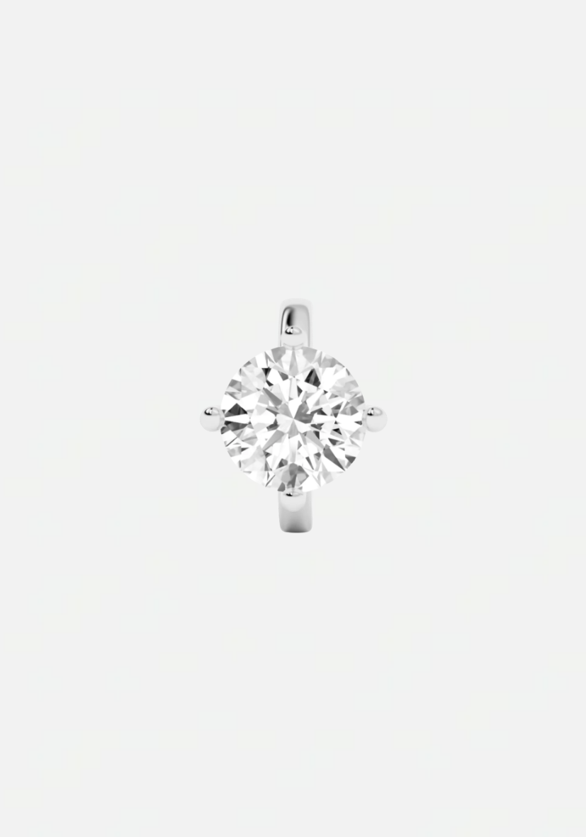 Solitaire earcuff silver