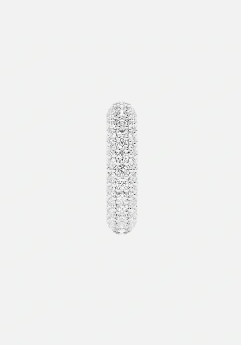 Chunky kos diamond earcuff silver