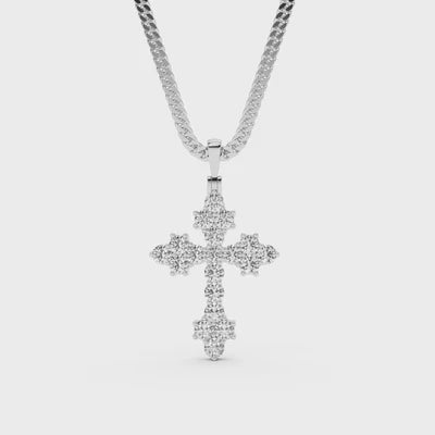 Ava cross necklave silver