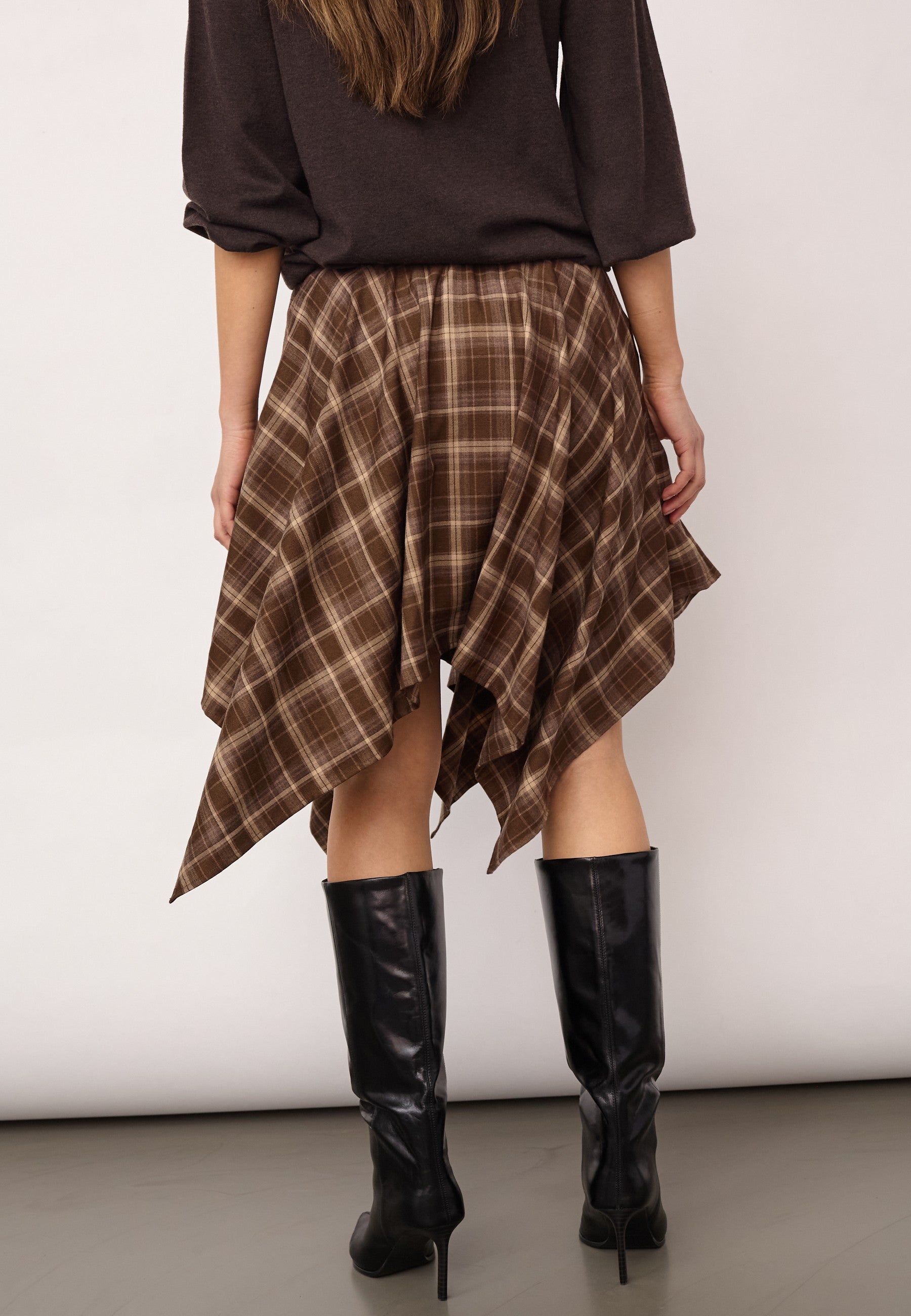 DagnyCC Check Tie Skirt