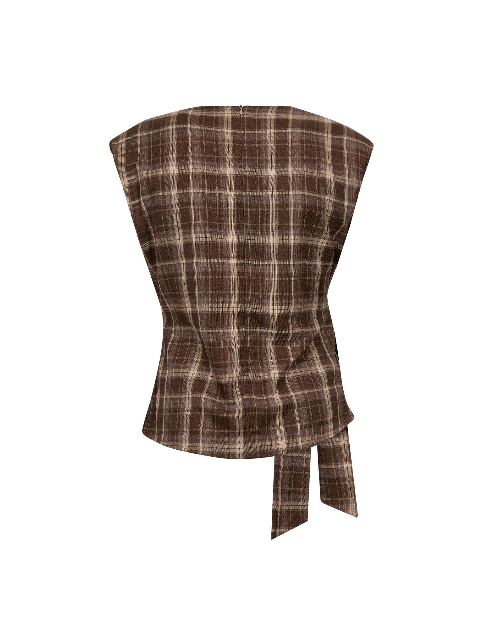 DagnyCC Check Pleat Top