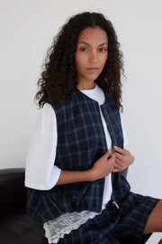 Nona jacket navy checks