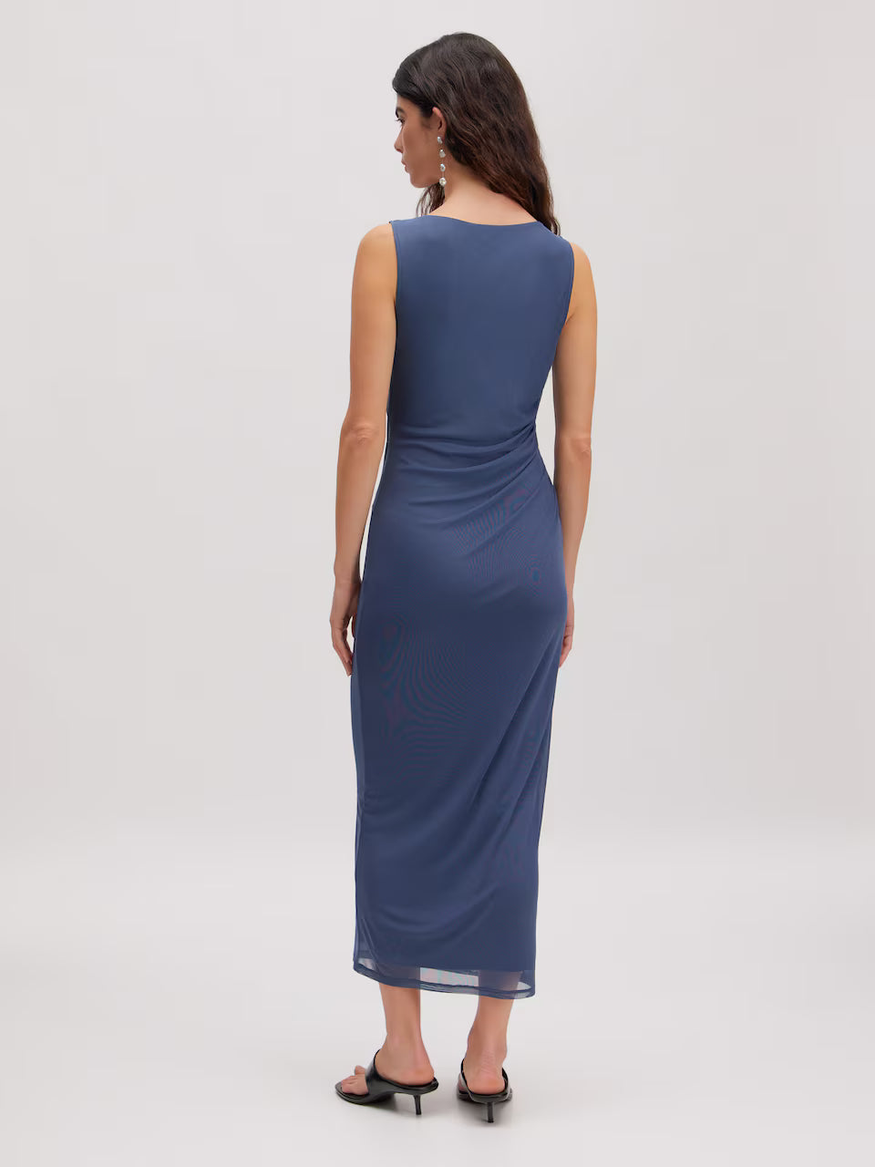 Noura dress grey blue