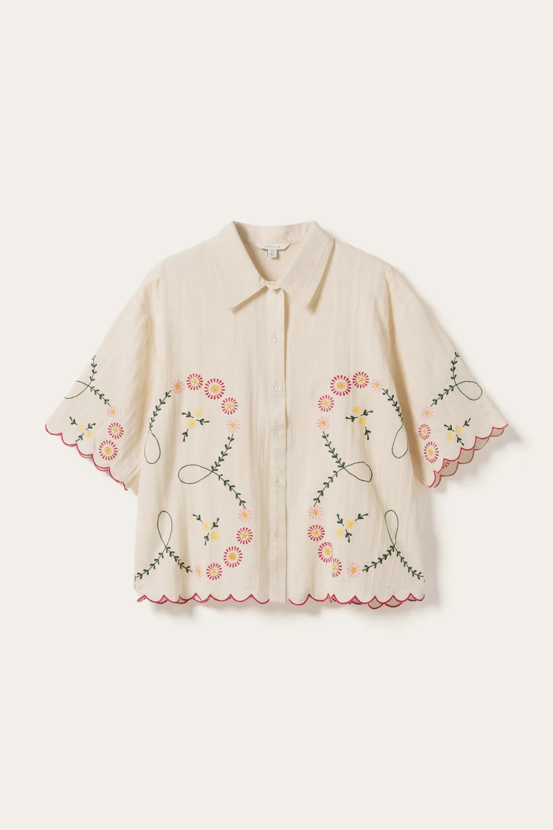 N-kealy shirt flowers creme