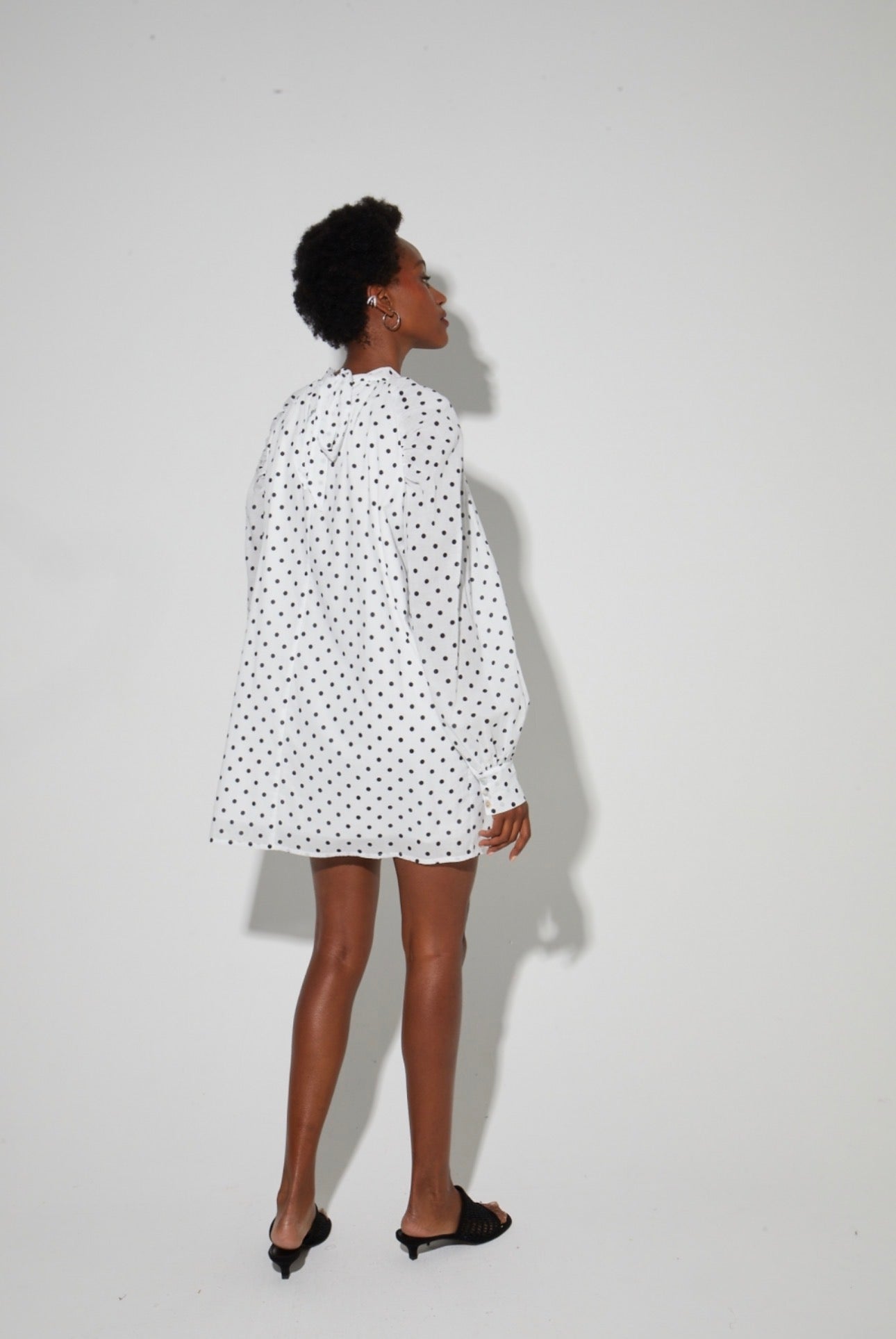 Dress ilona polka dot white