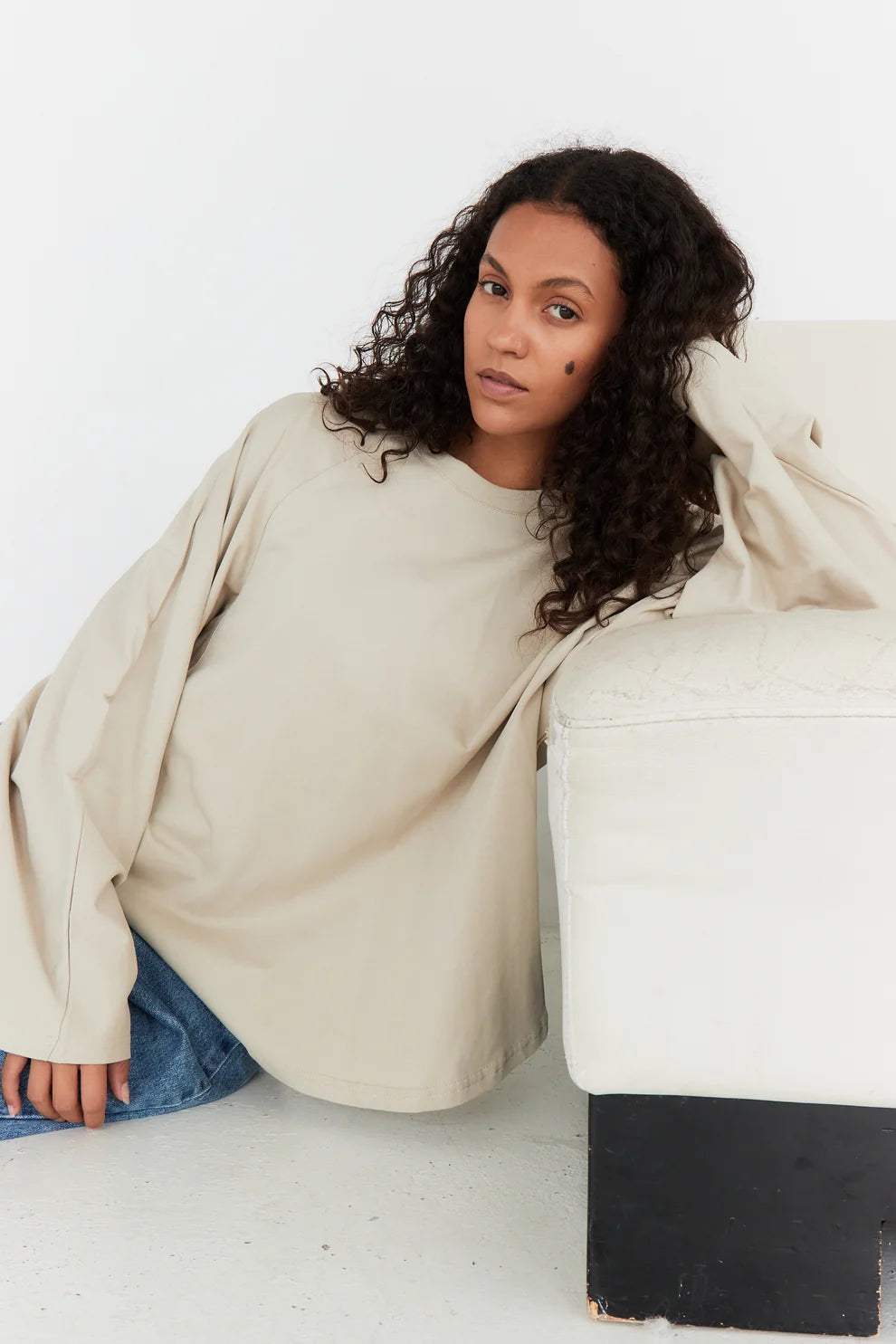 Cora t-shirt marine beige