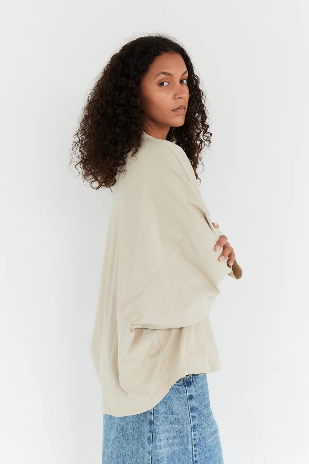 Cora t-shirt marine beige