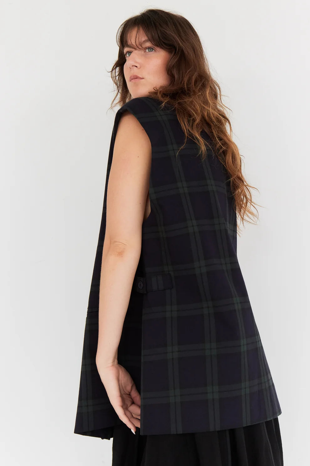 Nea sleeveless jacket checks