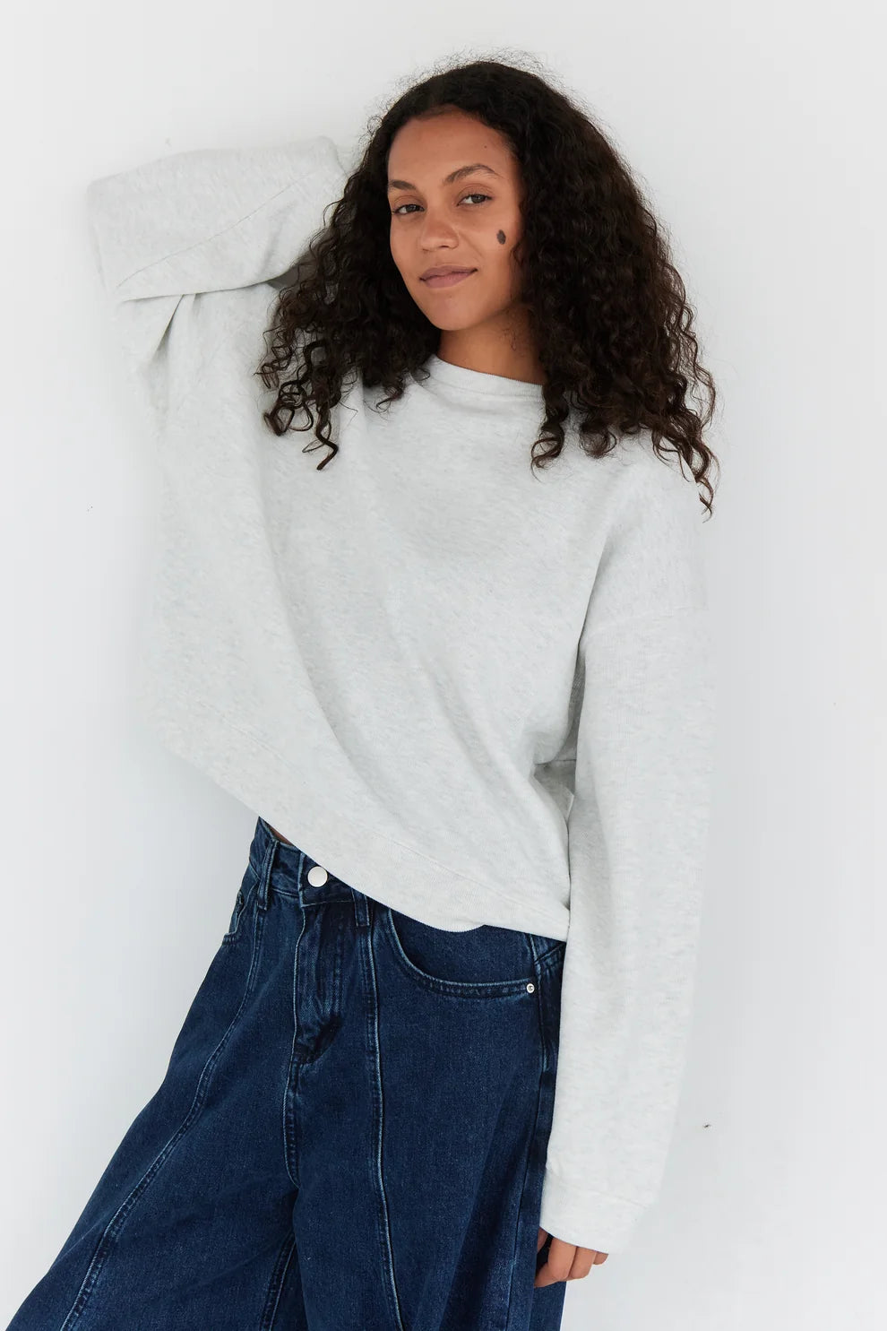 Nora melange grey sweater