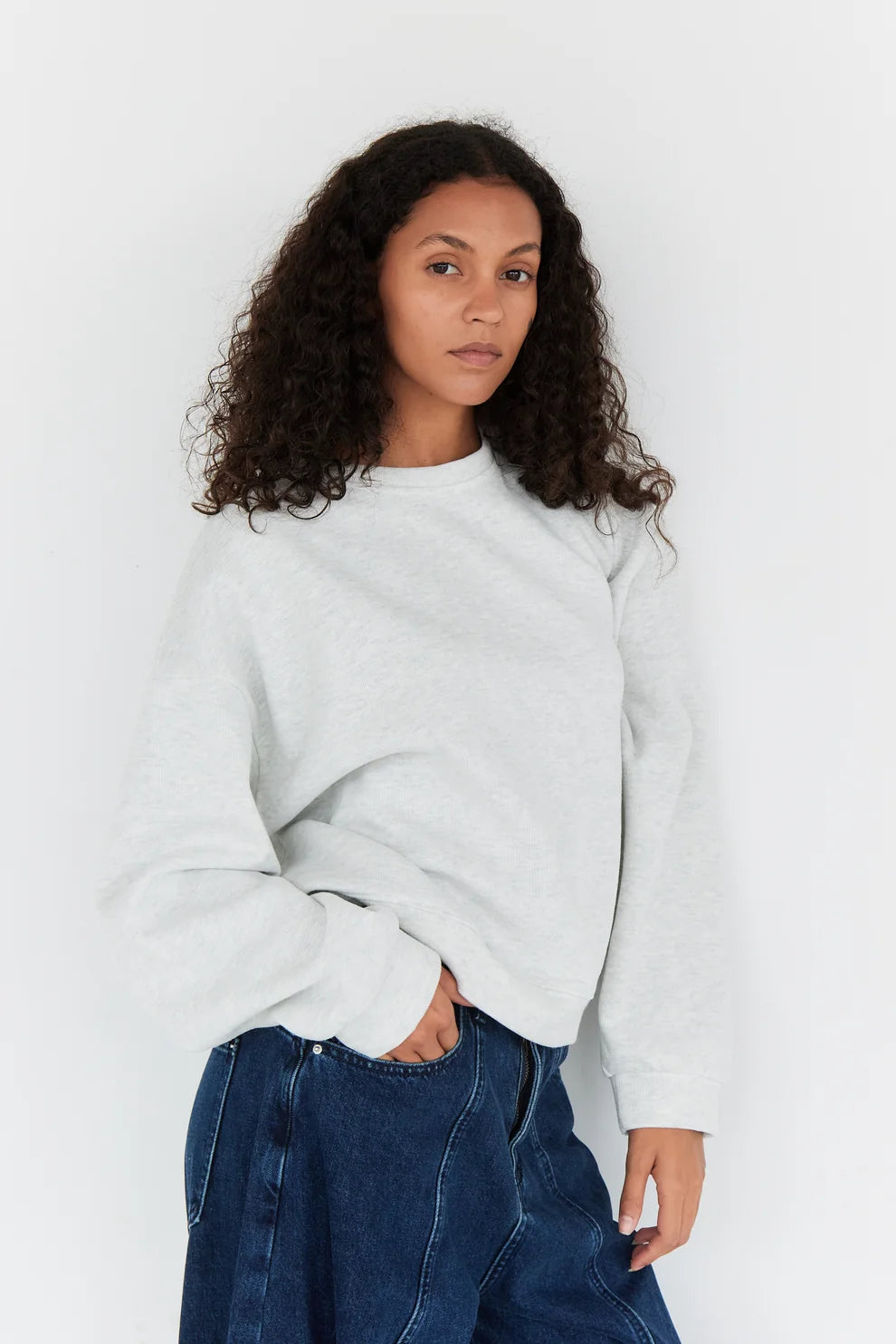 Nora melange grey sweater
